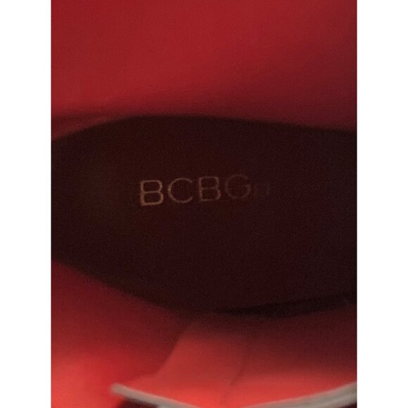 BCBGENERATION Boots 9 M Red Ally Pointed Toe Sculpted Heel Zip-Up Dress Booties - Picture 3 of 12